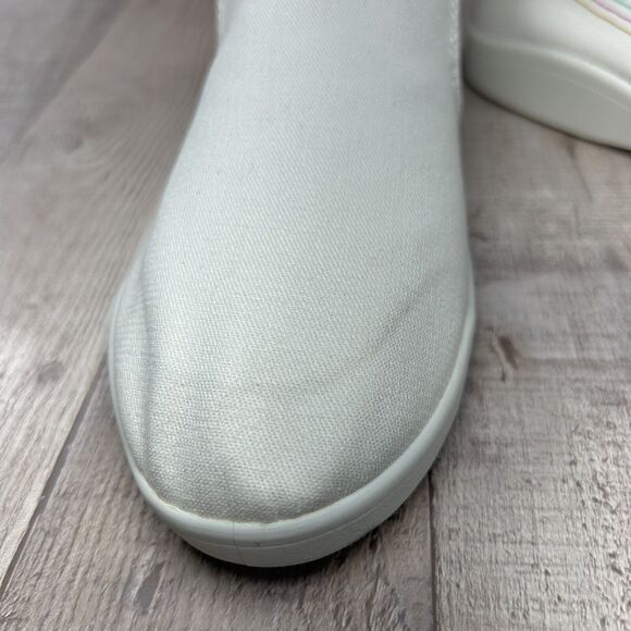 Vionic Beach Marshall Womens 7.5 Canvas Slip On Sneaker Flats Casual Shoes White - Picture 12 of 14